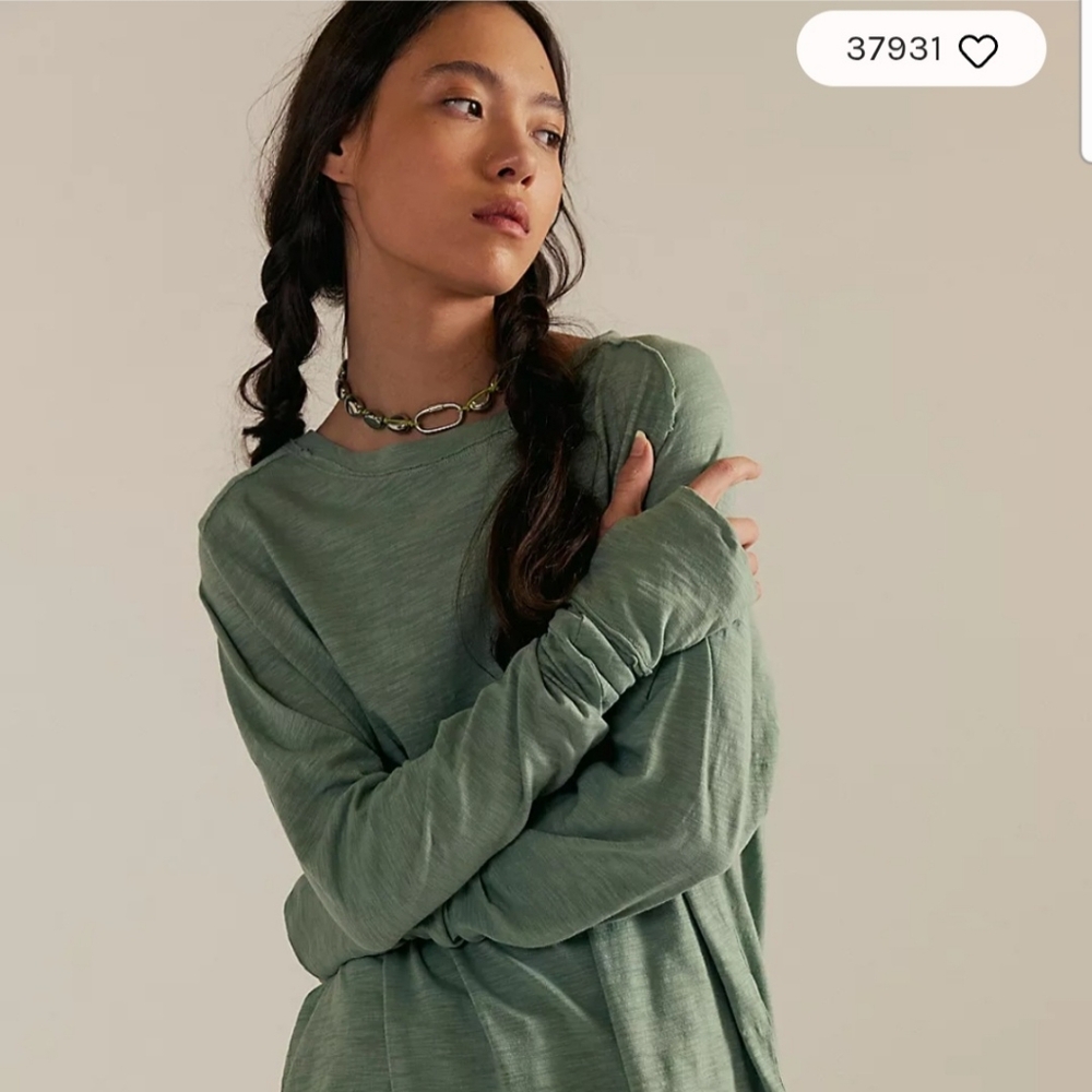Free People Long Sleeve Tunic Top - Picture 2 of 3